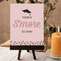 Roos Folie Script S'more Confetti Roze Afstudeerde