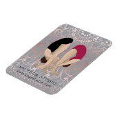 Roos folie Yoga studio zakelijke koelkast Magneet (Linkerzijde)