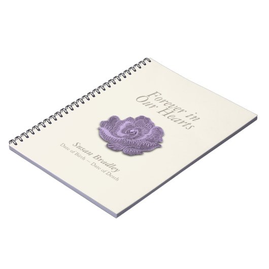  Roos Forever Memorial Guest Book Notitieboek (Linkerzijde)