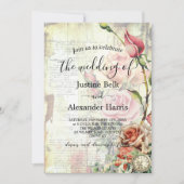 Roos Foto QR Code Huwelijk Kaart (Voorkant)