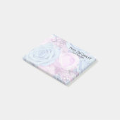 Roos foto roze blauwe rode jouw naam post-it® notes (Schuin)