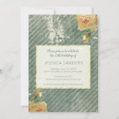  Roos Fotosjabloon Elegant Verjaardagsfeest Kaart (Achterkant)