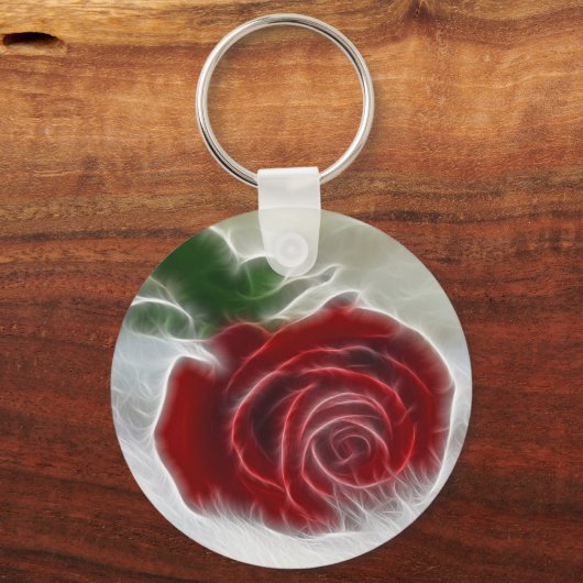 Roos Fractal Sleutelhanger (Voorkant)