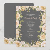 Roos Frame Handgetekende Uitnodiging (Voorkant / Achterkant)