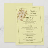 Roos Frame – Hemelsgele Trouw Menu (Voorkant / Achterkant)