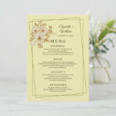 Roos Frame – Hemelsgele Trouw Menu (Staand voorkant)