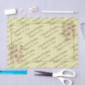 Roos Frame – Monogram Céleste Gele Trouw Tissuepapier (Craft)