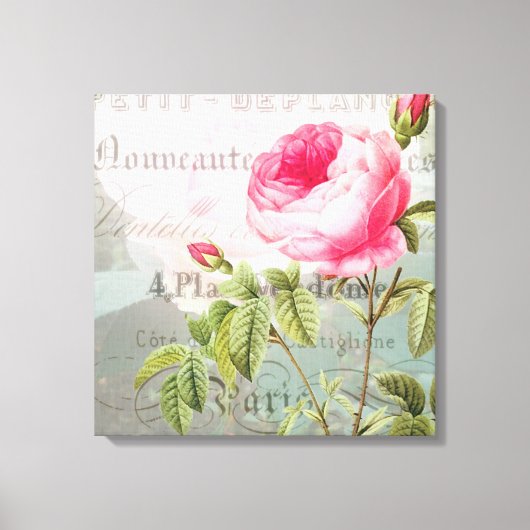 Roos Frans Accent Shabby Premium Wrapped Canvas Afdruk (Voorkant)