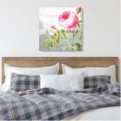 Roos Frans Accent Shabby Premium Wrapped Canvas Afdruk (Insitu (Slaapkamer))