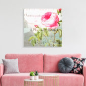 Roos Frans Accent Shabby Premium Wrapped Canvas Afdruk (Insitu (Woonkamer))