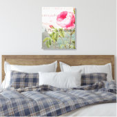 Roos Frans Accent Shabby Premium Wrapped Canvas Afdruk (Insitu (Slaapkamer))