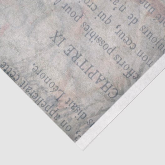 Roos/Frans Script Ephemera Tissuepapier (Detail)