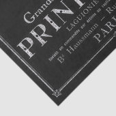  Roos Franse Typografie Black Decoupage Tissuepapier (Detail)