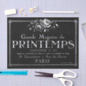  Roos Franse Typografie Black Decoupage Tissuepapier (Craft)