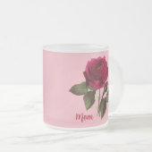 Roos Frosted Glass Mok voor mama - Bewerkbaar (Voorkant rechts)