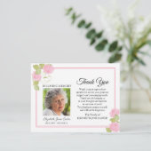 Roos Funeral Hartelijk dank voor uw fotonotitiekaa Bedankkaart (Staand voorkant)