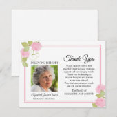 Roos Funeral Hartelijk dank voor uw fotonotitiekaa Bedankkaart (Voorkant / Achterkant)