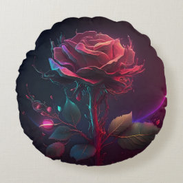 Roos Futuristische achtergrond Rond Kussen