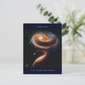 Roos Galaxies, arp 273 Briefkaart (Staand voorkant)