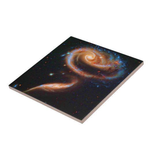 Roos Galaxies, arp 273 Tegeltje (Zijkant)