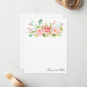 Roos Garden - Aangepaste schrijfkaarten Notitiekaartje (Voorkant / Achterkant in situ)