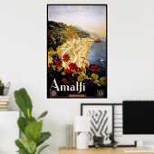 Roos Garden Amalfi Italië Roos Stadsreizen Poster (Thuiskantoor)