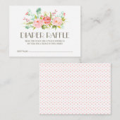 Roos Garden Baby Luier Raffle Ticket Informatiekaartje (Voorkant / Achterkant)