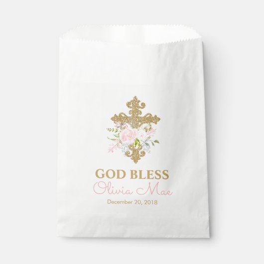 Roos Garden Baptisme Favor Bags Bedankzakje (Voorkant)