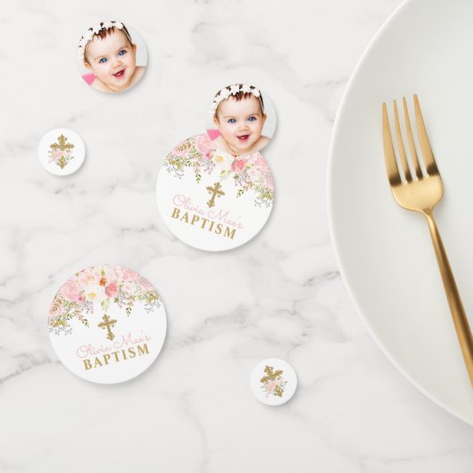 Roos Garden Baptisme Personalized Table Confetti (Groep)