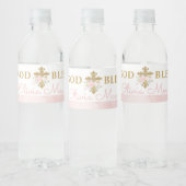 Roos Garden Baptisme Water Fles Etiketten (Flessen)