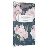 Roos Garden Blue | Gepersonaliseerd klembord (Rechts)