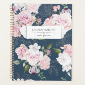 Roos Garden Blue | Gepersonaliseerde planner (Voorkant)