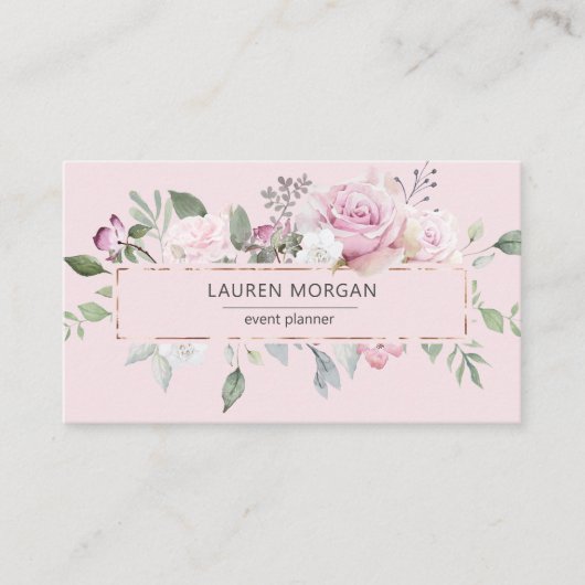 Roos Garden Blush | VISITEKAARTJE (Voorkant)