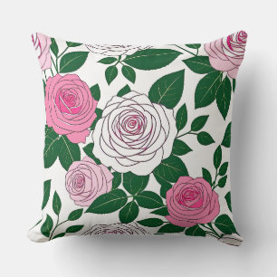 Roos Garden Bold Line Art Kussen