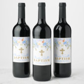 Roos Garden Boy Baptism Wine Bottle Labels Wijn Etiket (Flessen)