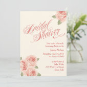 Roos Garden Bridal Shower Kaart (Staand voorkant)