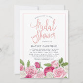 Roos Garden | Bridal Shower-uitnodiging Kaart (Voorkant)