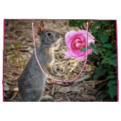 Roos Garden Bunny Gift Bag Groot Cadeauzakje (Achterkant)