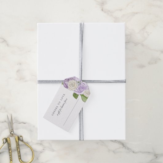 Roos Garden Cadeaulabel (Met Touw)
