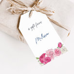 Roos Garden Cadeaulabel<br><div class="desc">Roze waterverf florale cadeautjes labels zijn perfect voor de bedrading met onze Roos Garden-doucherekaarten.</div>