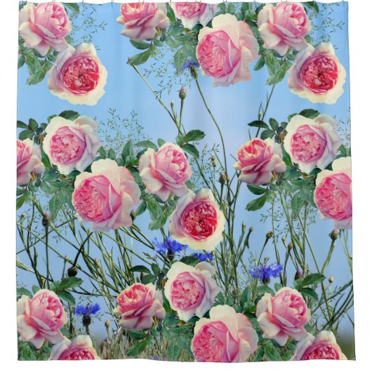 Roos Garden Douchegordijn (Voorkant)