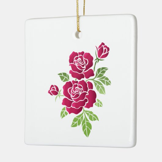 "Roos Garden Dreams" Keramisch Ornament (Links)