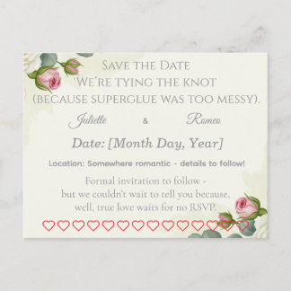 Roos Garden Elegance Save the Date Kaart