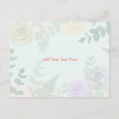 Roos Garden Elegance Save the Date Kaart (Achterkant)