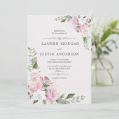 Roos Garden elegant floral Weddenschap Kaart (Staand voorkant)