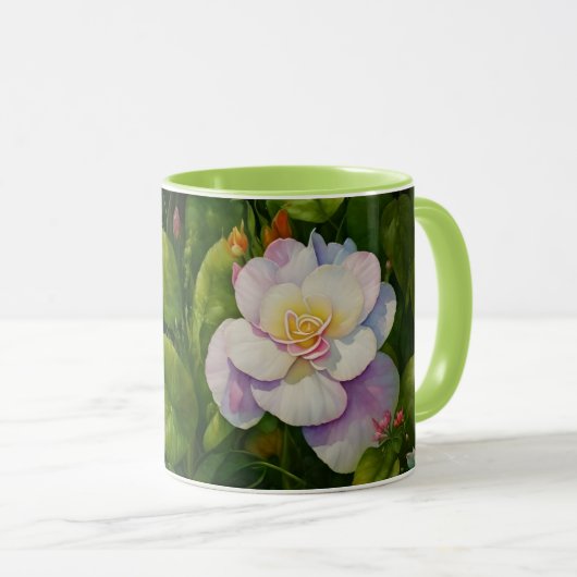 Roos Garden Floral Art Cup Mok (Voorkant rechts)