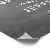 Roos Garden Floral Weddenschap Welkomstbord Chalkb Poster (Hoek)