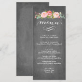 Roos Garden Floral Wedding Menu (Voorkant / Achterkant)