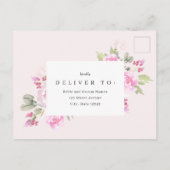 Roos Garden Floral Wedding RSVP Reply Kaart (Achterkant)