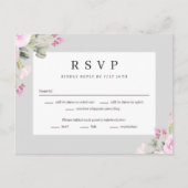 Roos Garden Floral Wedding RSVP Reply Kaart (Voorkant)